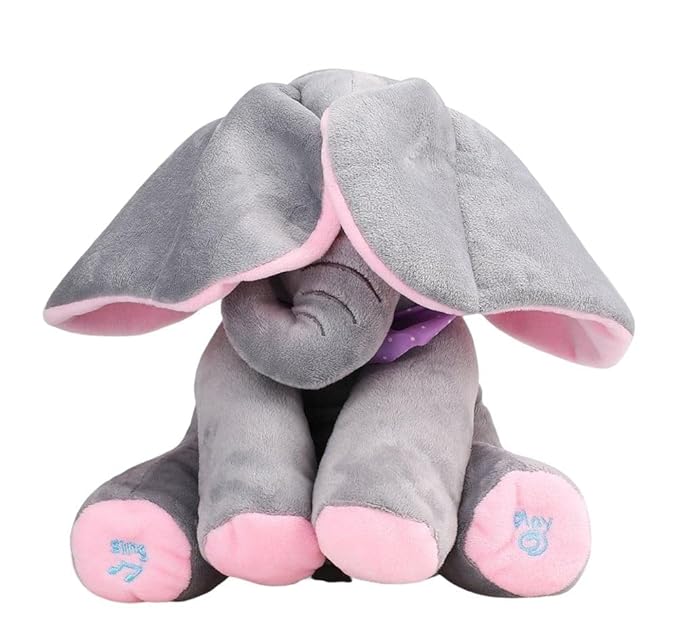 FlexiCart™️ Peek a Boo Elephant Plush toy with Music