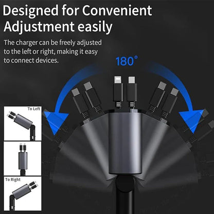 FlexiCart™️ 4 in 1 Retractable Car Charger