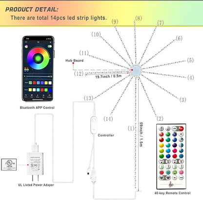 FlexiCart™️ WiFi Bluetooth Smart Fireworks Led Light