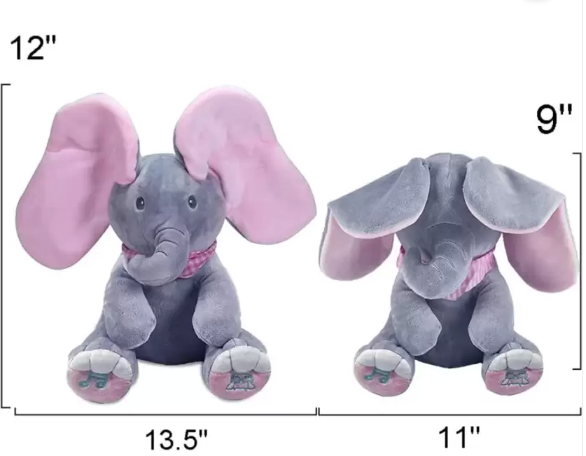 FlexiCart™️ Peek a Boo Elephant Plush toy with Music